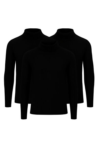 ribac Ανδρικό πουλόβερ με μισό λαιμό σε πακέτο 3