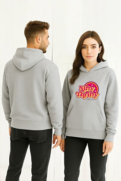 ArtYus Φούτερ Nifty Thrifty Colorful με τύπωμα με κουκούλα