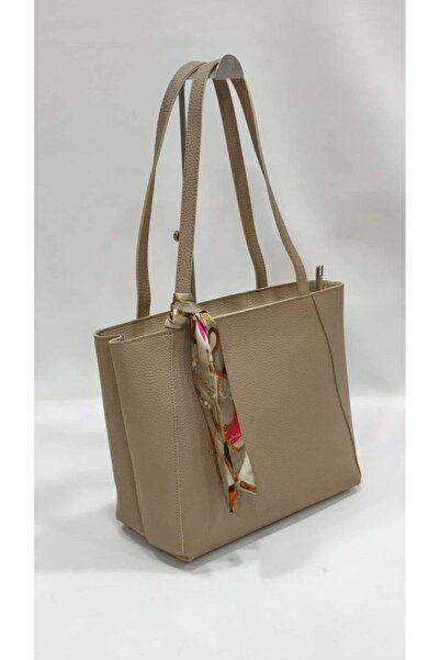 SHIKIRTI Geantă de umăr pentru femei cu detaliu de eșarfă de dimensiuni mari