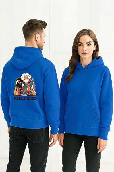 ArtYus Feel Good Colorful cu imprimeu cu glugă Swea tricou