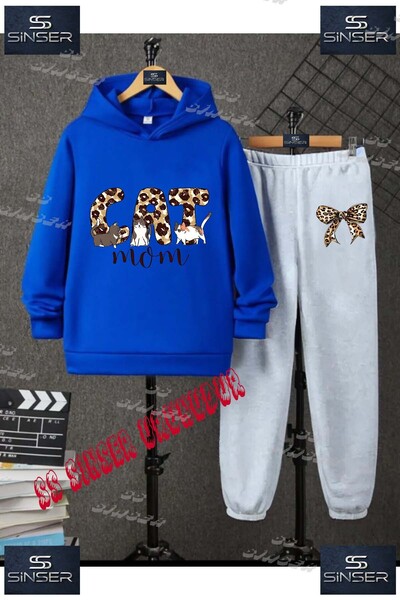 SS SİNSER Детски унисекс комплект от спортен екип с качулка и специален принт...