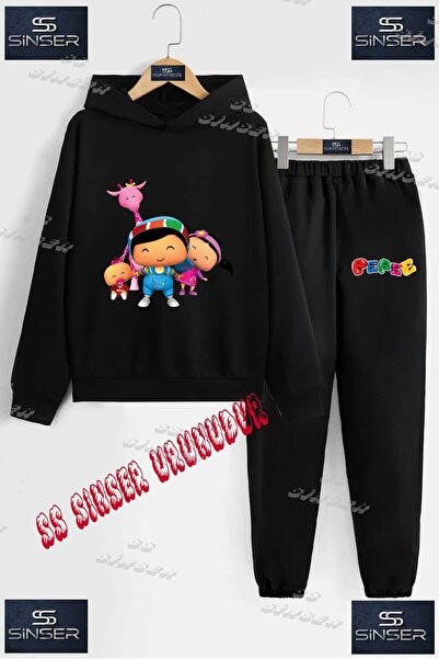 SS SİNSER Παιδικό Unisex Σετ Φόρμας με Κουκούλα με Ειδική Στάμπα "PEPE AND ZU...