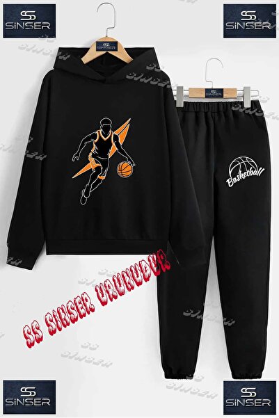 SS SİNSER Children's Unisex Custom Printed Hoodie Tracksuit Set with the Text...