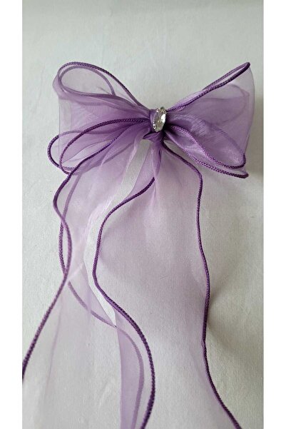 Beyaz inci tasarım Cataramă cu fundă cu perle din tul