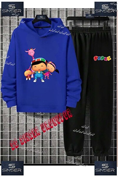 SS SİNSER Детски унисекс комплект с качулка и специален принт „Пепе и неговит...