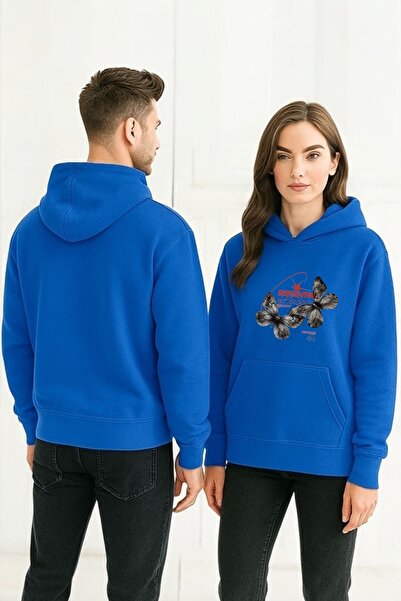 ArtYus Kelebek Essentials Colorat cu imprimeu cu glugă Swea tricou