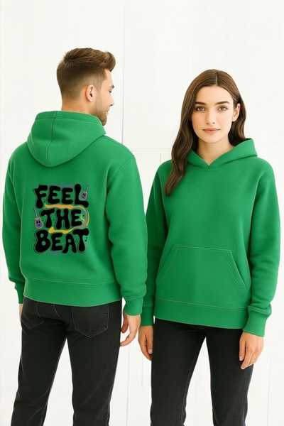 ArtYus Feel The Beat Πολύχρωμο με τύπωμα με κουκούλα Φούτερ