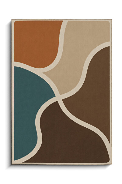 Rugs Modern Halı MOSSO Πολύχρωμο Υφαντό Χαλί με Γεωμετρικά Σχέδια, Μοντέρνο Δ...