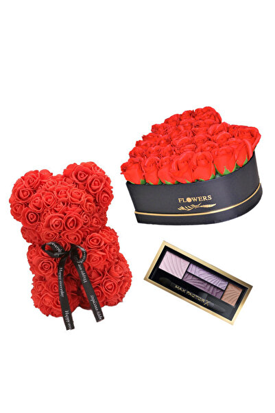 velve Σετ δώρου, Ανθοσυνθέσεις σε μαύρο κουτί με κόκκινα σαπουνάκια, Κόκκινο ...