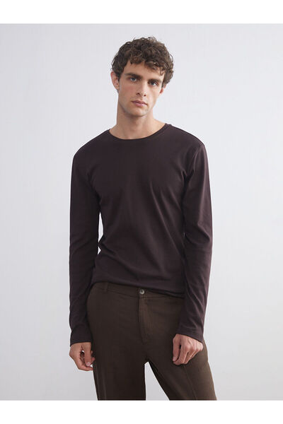 LC Waikiki Yeni Sezon Bisiklet Yaka Basic Uzun Kollu Erkek Tişört