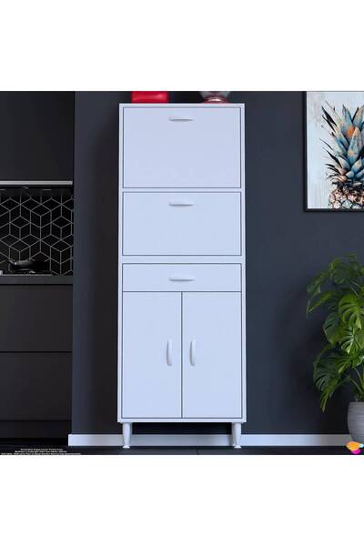 Modilayn VİO (65x163,4x32,5 cm) Yeni çekmeceli, kapaklı, ekmeklikli, çok amaç...