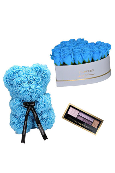 velve Set Cadou, Aranjament floral cutie inima alba cu trandafiri de sapun, U...