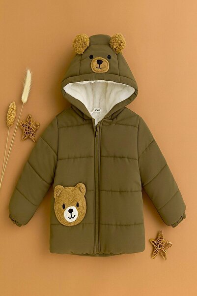 DeKuBaby Nou sezon, drăguț ursuleț de pluș, buzunar pentru urechi, căptușit c...