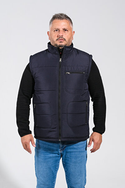 DERİNMAVİTASARIM Super Battal Winter Multi-Pocket Vest 7Xl-8Xl-9Xl-10Xl