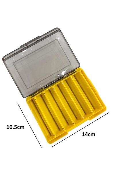Pandora 12 Gözlü Çift Taraflı LRF Maket Yem Kutusu Sarı 14x10.5x3cm