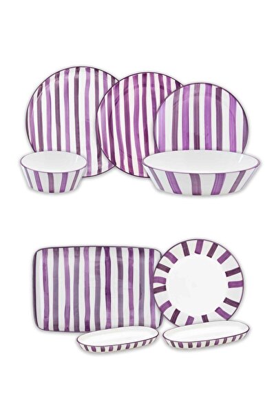 The Mia Joy Yemek Takımı 6 Kişilik 31 Parça Mor 3101