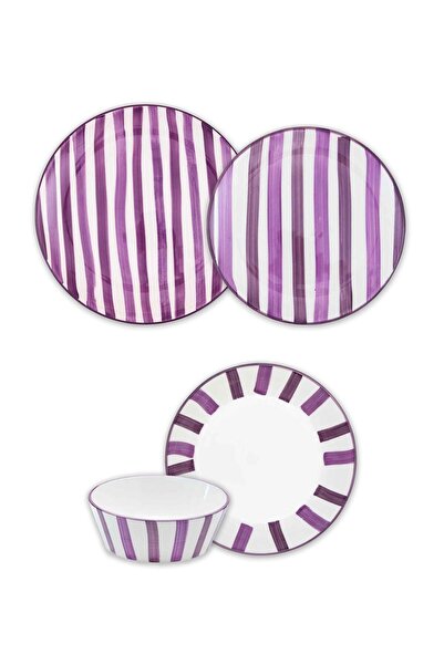 The Mia Joy Yemek Takımı 6 Kişilik 24 Parça Mor 2401