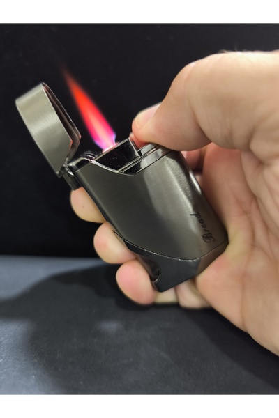 enyatakı Izgaralı pürmüzlü kırmızı alevli kaliteli metal tarz çakmak