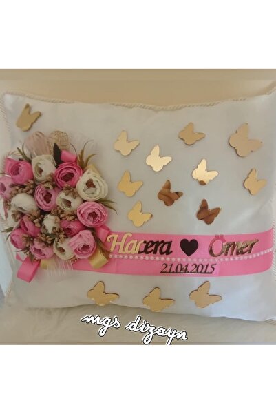 Mgs Mgsdizayn takı yastğı pembe detaylı (isimleri msj yolu ile iletiniz)