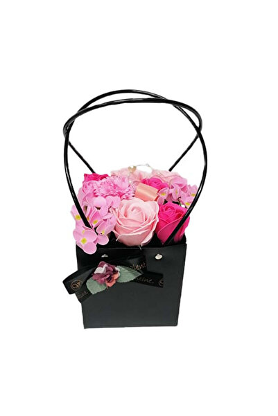 velve Ανθοσυνθεση με σαπουνένια τριαντάφυλλα και χάντρες, σε τετράγωνο κουτί,...