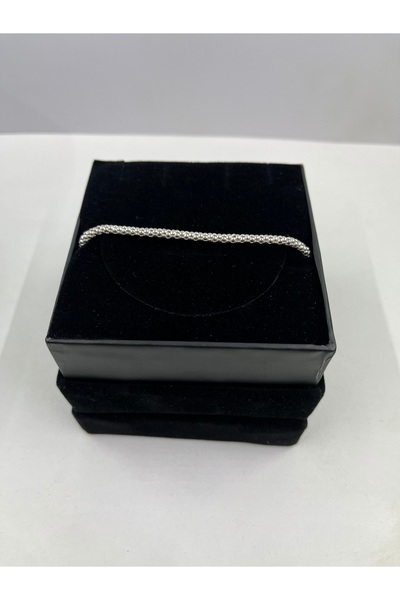 İKONİVE 925 Ayar Gümüş Erkek Bileklik – Mısır Örgü İnce Model | Kutulu Gönder...