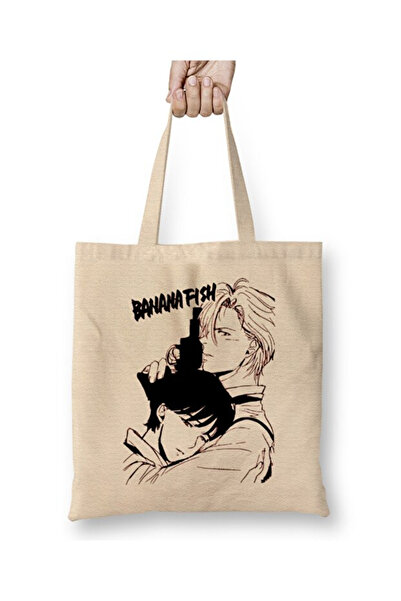 Toyaso Τσάντα αγορών με μακρύ λαβή Banana Fish Eiji Okumura και Ash Lynx Τσάντα παραλίας