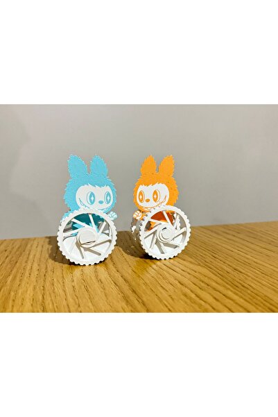 ATOLYETASBAHCE Rotating Wheel Labubu Double Set Toy - Surprise Colorful