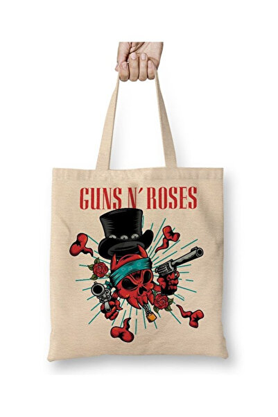 Toyaso Guns N Roses Тканинна сумка з довгими ручками Сумка для покупок Пляжна сумка