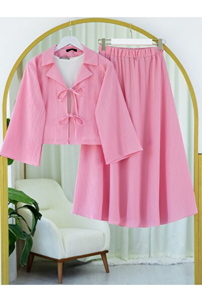 HİJABAYA Σετ Crinkle με φούστα με δέσιμο μπροστά