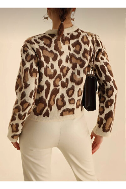 LUSHİGO Κοντή ζακέτα με μοτίβο λεοπάρ