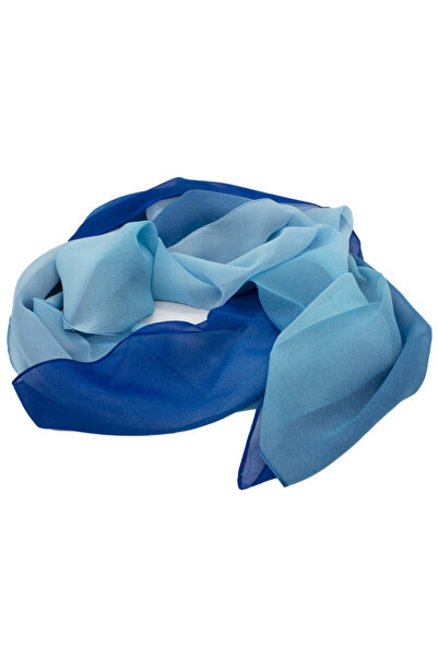velve Esarfa satinata de dama, in cutie cadou, Albastru-albastru pudrat, 163x50 cm, Femei