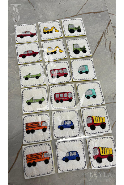 LEYLA ATELIER Nakışlı Hafıza Eşleştirme Keçe kartı - Hafıza Kartı - Okul Önce...