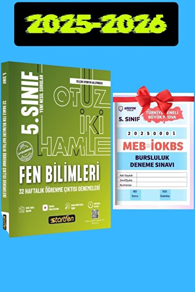 Startfen 5. Sınıf Fen Bilimleri 32 Haftalık Kazanım Denemeleri