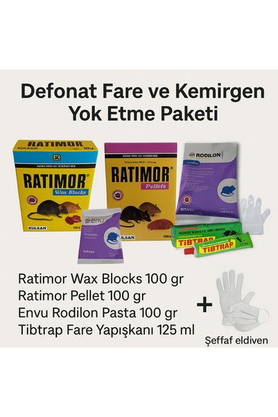 Defonat Fare ve Kemirgen Yok Etme Paketi – 4’lü Güçlü Çözüm