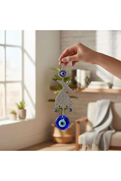 Revello Wall Decoration Door Decoration, Gift Accessory, Mevlana Patterned White Wall Decoration