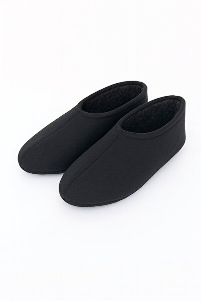 Mihos Μαύρα μποτάκια Unisex από φλις – Χειμερινές άνετες παντόφλες για εσωτερικούς χώρους