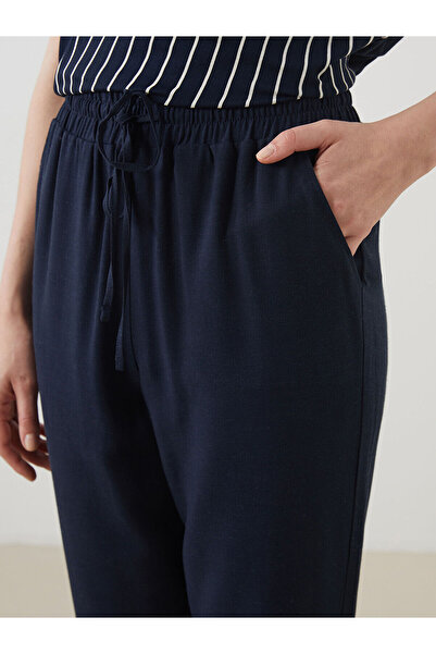 LC Waikiki Γυναικείο Παντελόνι Λινό Μικτό με Ελαστική Μέση