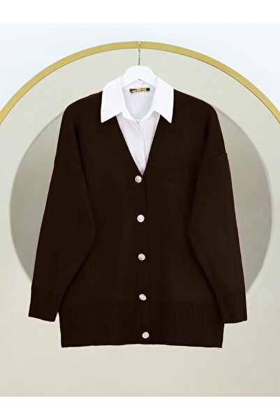 HİJABAYA Ζακέτα με κουμπιά με λαιμόκοψη