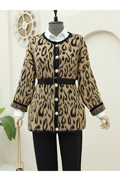 HİJABAYA Ζακέτα από μαλακό πλεκτό με μοτίβο Leopard