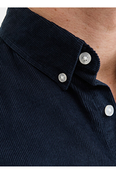 Jack & Jones Normal Lacivert Erkek Gömlek 12278967_JJECLASSIC CORD SHIRT L/S