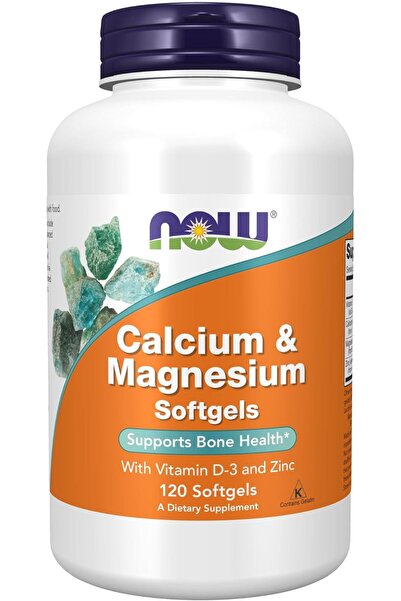 Now Foods Calcium Kalsiyum & Magnesium with Vitamin D3 and Zinc Supports Bone...