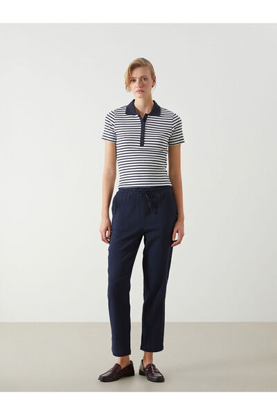 LC Waikiki Elastic Waist Textured Women's Trousers