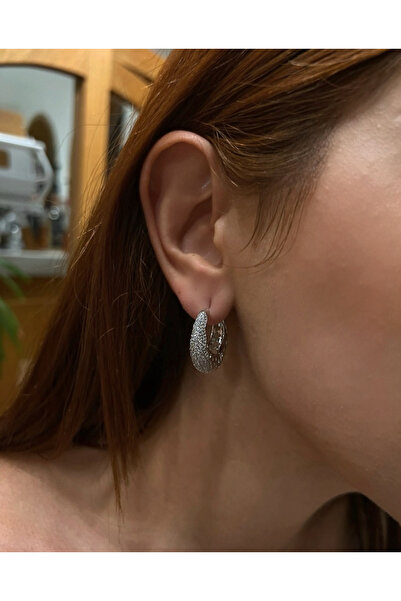 eranora سايج آند كو. أقراط فاخرة من الفولاذ مع تفاصيل حجر القمر الفضي