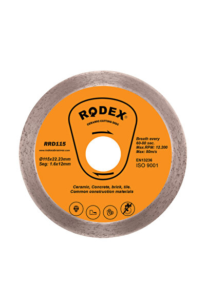 Rodex Diamond Cutting Disc, , Super Thin, 125X20/22.23Mm, Max Rpm 12,200, For Stone, Basalt, Ca