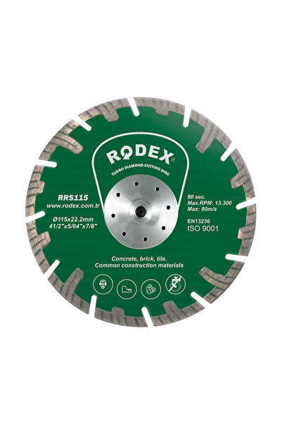 Rodex Diamond Cutting Disc, , Segmented, 115X20/22, 23Mm, With Flange, Max Rpm 13,200 And 80M/S, For P