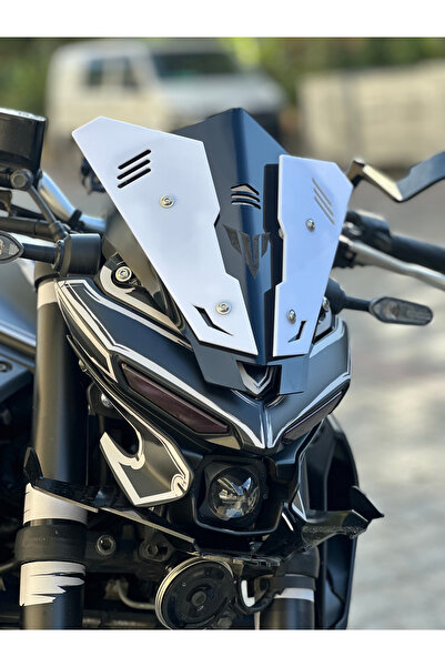Yamaha MT25 YENİ KASA SPOR SPERLİK ÖN CAM (SİYAH-BUZ BEYAZ)