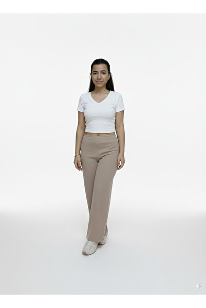 LEONE KOLEKSİYON Selanik Twill Fabric Winter, Elegant, Wide Leg, High Waist, Comfortable Pants