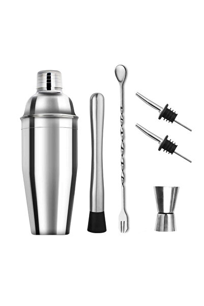Choice3 مجموعة شاكر كوكتيل من الفولاذ المقاوم للصدأ سعة 750 مل، 6 قطع، 1/3/6/...