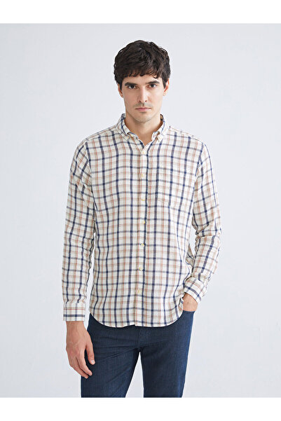 LC Waikiki Plus New Season Regular Fit Long Sleeve Plaid Dobby Men's Shirt