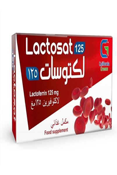 Lactoferrin كاليفورنيا جرينز لكتوسات 125 ملجم 30 كبسولة